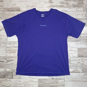 Vans Men's 2XL Purple Crew Neck T-Shirt Classic Fit 100% Cotton Short Sleeve